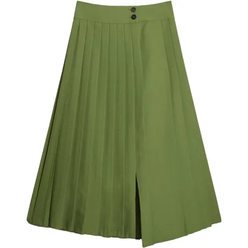 Pesto Folded Skirt , female, Sizes: XS - Golden Goose - Modalova