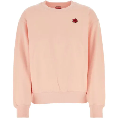 Pastellrosa Baumwoll-Sweatshirt , Damen, Größe: XL - Kenzo - Modalova