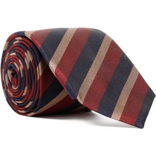 Regimental Stripes Silk Tie Blue , male, Sizes: ONE SIZE - Dunhill - Modalova