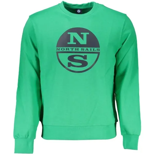 Brushed Sweatshirt with Logo Print , male, Sizes: 3XL, L, 2XL, XL, M, S - North Sails - Modalova