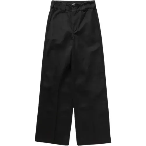 Ausgestellte Schwarze Hose mit Logo , Damen, Größe: W27 - Dickies - Modalova