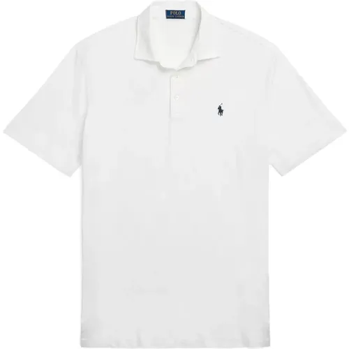 Casual Poloshirt mit kurzen Ärmeln weiß , Herren, Größe: L - Polo Ralph Lauren - Modalova