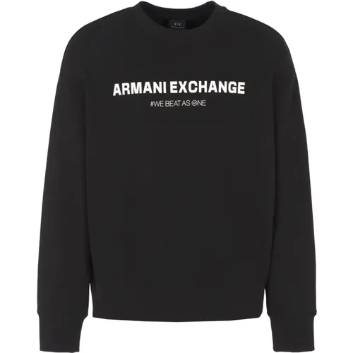 Mens Hoodless Sweatshirt , male, Sizes: XL - Armani Exchange - Modalova