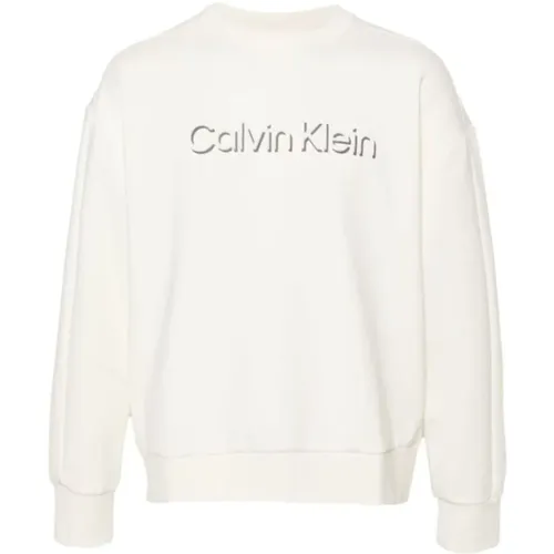 Schatten geprägtes Logo Sweatshirt , Herren, Größe: M - Calvin Klein - Modalova