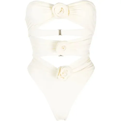 Ivory Einteiliger Badeanzug , Damen, Größe: L - La Revêche - Modalova
