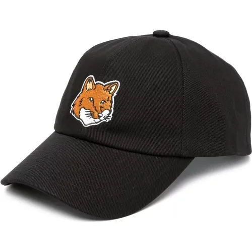 Fox Embroidery Casual Cap , male, Sizes: ONE SIZE - Maison Kitsuné - Modalova