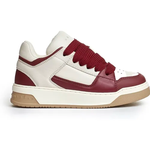 Bordeaux Sneakers mit Plateausohle , Damen, Größe: 38 1/2 EU - Hogan - Modalova