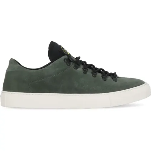 Suede Leather Sneakers Round Toe , male, Sizes: 6 UK, 10 UK, 11 UK, 7 UK - Stone Island - Modalova