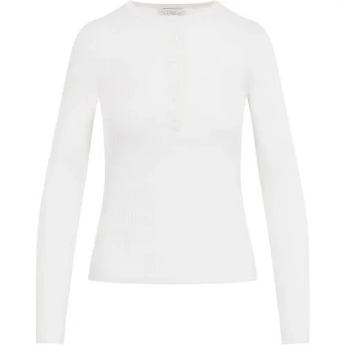 Ivory Julian Henley Shirt , female, Sizes: L - Gabriela Hearst - Modalova