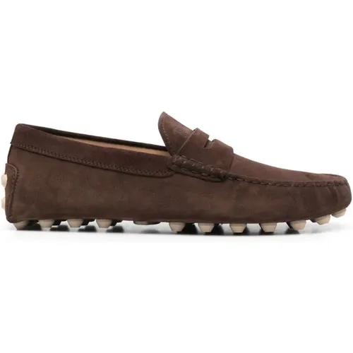 Suede Slip-On Loafers for Men , male, Sizes: 6 1/2 UK, 8 UK, 6 UK, 9 UK, 9 1/2 UK, 9 1/3 UK, 7 1/2 UK, 10 UK, 7 UK, 8 1/2 UK - TOD'S - Modalova