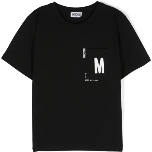 Logo Print Crew Neck T-shirt - Moschino - Modalova