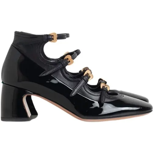 Retro Mary Jane Shoe in Patent Leather and Nappa , female, Sizes: 3 UK - A. Bocca - Modalova