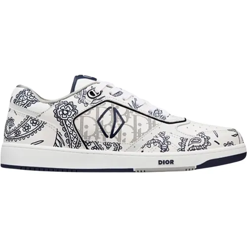 Leather Sneakers with Iconic Logo , male, Sizes: 16 UK, 15 UK, 17 UK - Dior - Modalova