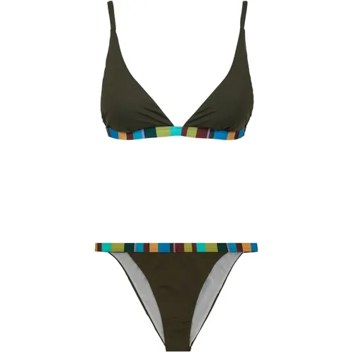 Bunter Triangel-Bikini für den Sommer , Damen, Größe: L - Gallo - Modalova