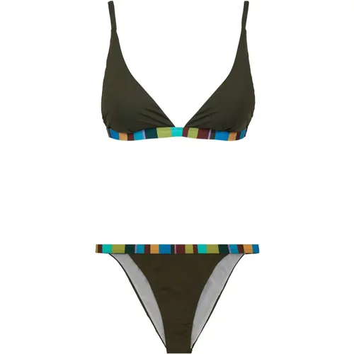 Bunter Triangel-Bikini für den Sommer , Damen, Größe: XL - Gallo - Modalova