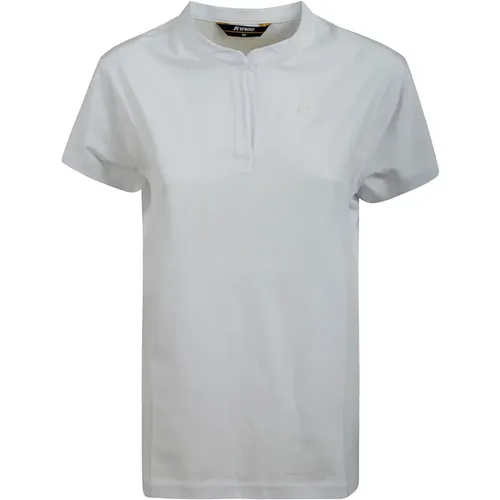 Weißes Baumwoll-T-Shirt mit Logo - K-way - Modalova
