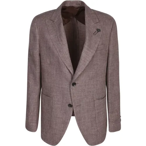 Linen and Wool Jacket , male, Sizes: S, 4XL, M - Lardini - Modalova