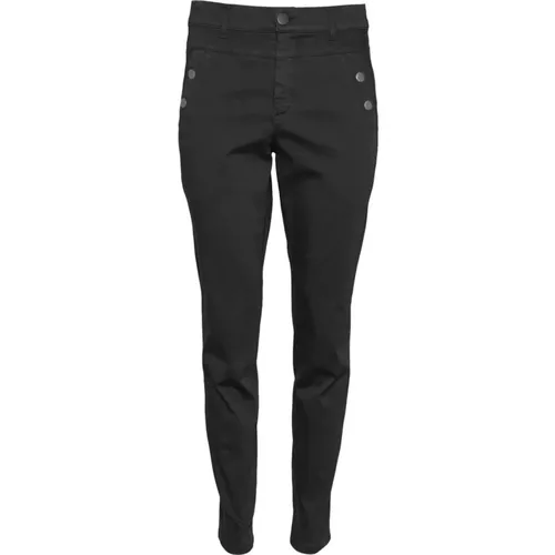 Stylische Chinos mit hoher Taille , Damen, Größe: 3XL - 2-Biz - Modalova