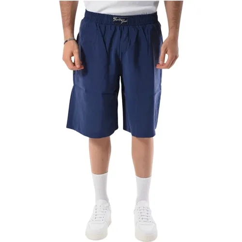Relaxed Bermuda Shorts in Cupro , male, Sizes: 2XL, M, L, XL - Family First - Modalova