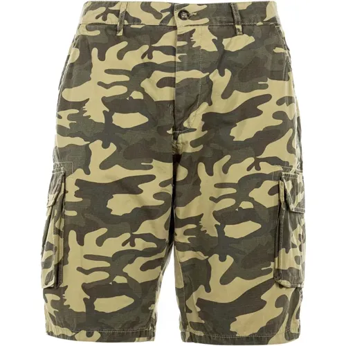 Cargo Bermuda Shorts Camo Print , Herren, Größe: 2XS - Liu Jo - Modalova