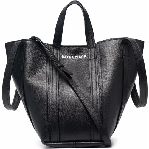 Leather Everyday Tote Bag , female, Sizes: ONE SIZE - Balenciaga - Modalova