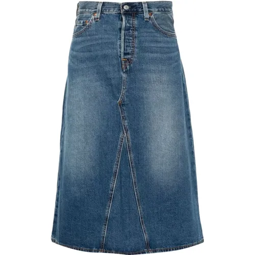 Levi's , Denim A-Line Skirt , female, Sizes: W25, W24, W28 - Levis - Modalova