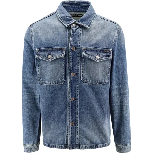 Denim Jacket Stylish Comfortable , male, Sizes: M - Tom Ford - Modalova