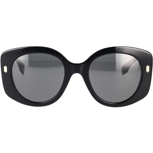 Round Sunglasses with Metal Detail , female, Sizes: 51 MM - Fendi - Modalova