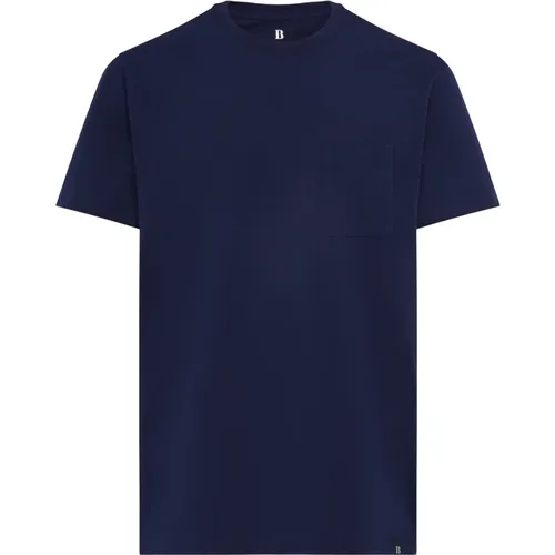 Australisches Baumwoll-Jersey T-Shirt , Herren, Größe: S - Boggi Milano - Modalova