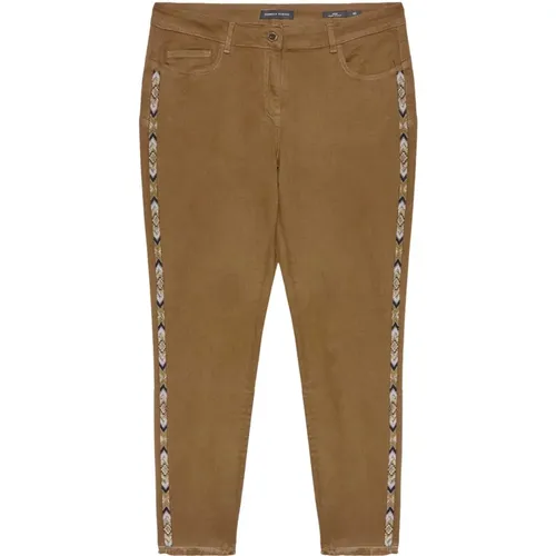 Ethno Skinny Jeans mit Strass-Details , Damen, Größe: 5XL - Fiorella Rubino - Modalova