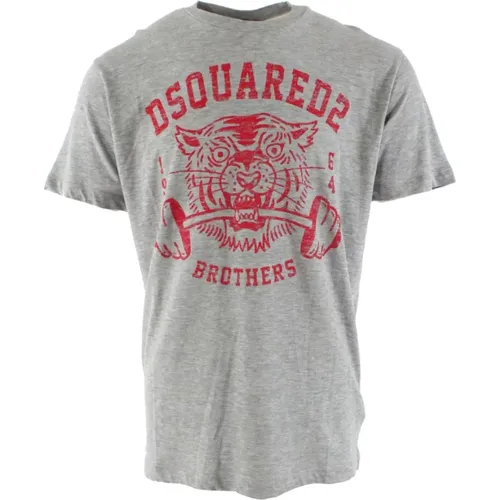 Men`s Grey T-shirt with Cool Fit , male, Sizes: S - Dsquared2 - Modalova