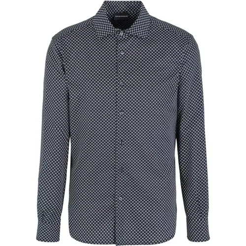 Logo Print Shirt Classic Collar , male, Sizes: 2XL, XL, S, 3XL, L, M - Emporio Armani - Modalova