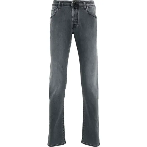 Slim Low-Rise Cotton Jeans , Herren, Größe: W31 - Jacob Cohën - Modalova