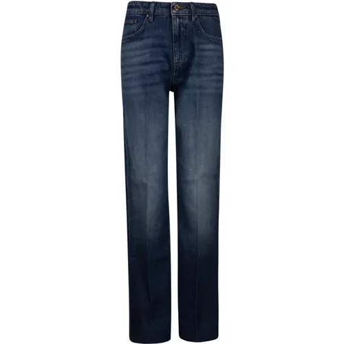 Dunkelblaue Waschung Damen Jeans , Damen, Größe: W25 - Don The Fuller - Modalova