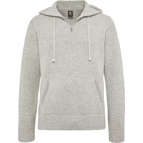 Kaschmir-Halb-Zip-Hoodie - Boggi Milano - Modalova