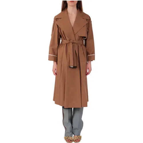 Oversized Twill Trench Coat , female, Sizes: M - Max Mara - Modalova