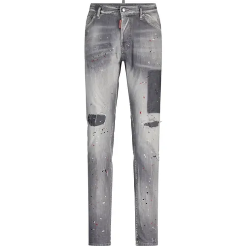 Slim-Fit Jeans with Distressed Details , male, Sizes: 2XL, S - Dsquared2 - Modalova