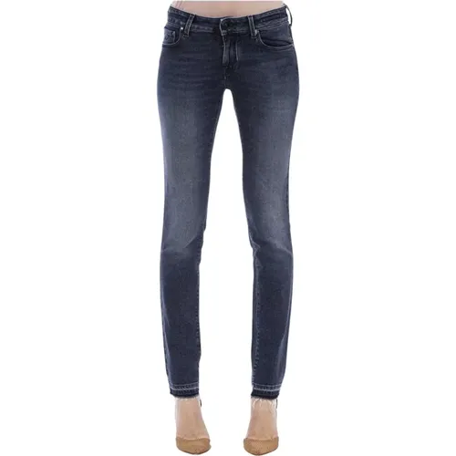 Slim Fit Denim Jeans mit Fransensaum , Damen, Größe: W29 - Jacob Cohën - Modalova