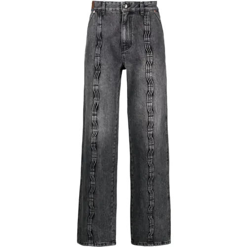 Wide Leg Denim Jeans with Pleats , male, Sizes: W30, W34 - Andersson Bell - Modalova
