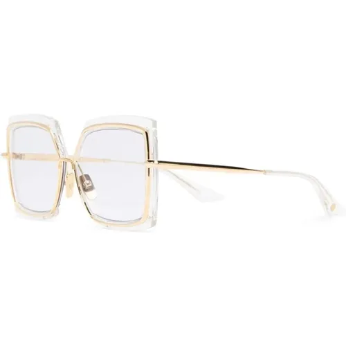 Gold Sunglasses for Everyday Use , female, Sizes: 58 MM - Dita - Modalova