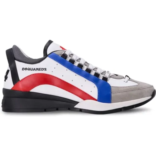 Logo Sneakers mit Farbigem Panel-Design , Herren, Größe: 42 EU - Dsquared2 - Modalova