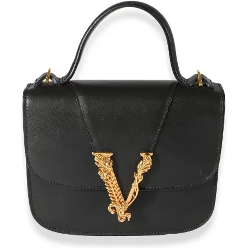 Pre-owned Leather handbags , female, Sizes: ONE SIZE - Versace Pre-owned - Modalova