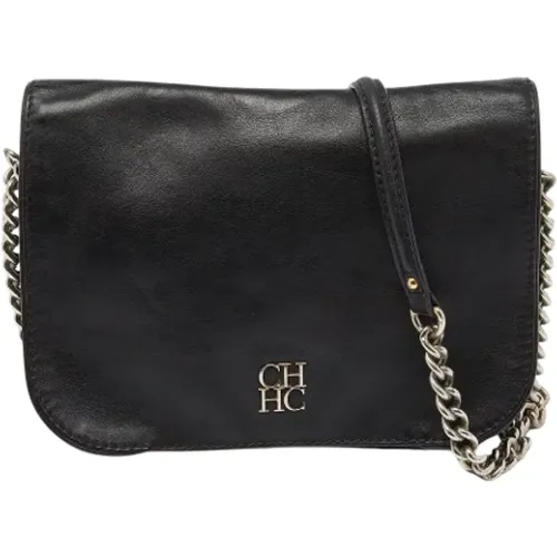 Pre-owned Leather shoulder-bags , female, Sizes: ONE SIZE - Carolina Herrera Pre-owned - Modalova