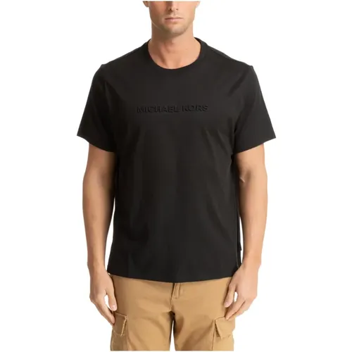 Plain Logo T-shirt , male, Sizes: M, L, XL - Michael Kors - Modalova