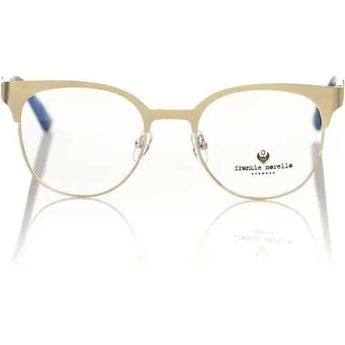 Clubmaster Brille in Gold und Schwarz , Damen, Größe: ONE Size - Frankie Morello - Modalova