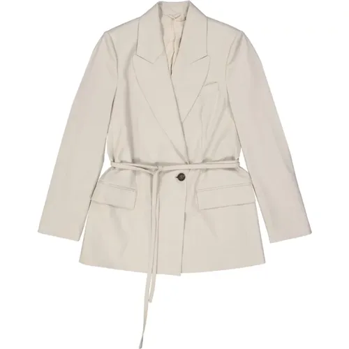 Wool Jacket with Detachable Belt , female, Sizes: S - BRUNELLO CUCINELLI - Modalova