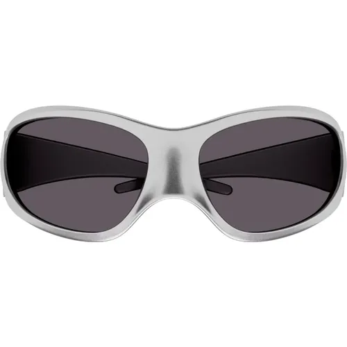 Metallische Sonnenbrille für Frauen , Damen, Größe: ONE Size - Balenciaga - Modalova