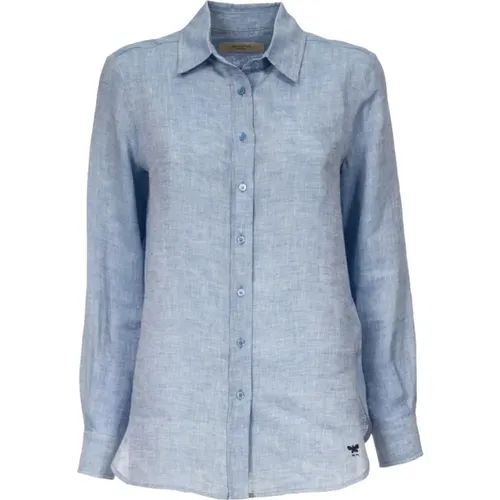 Classic Linen Shirt with Pointed Collar , female, Sizes: 2XL, M, 2XS - Max Mara Weekend - Modalova