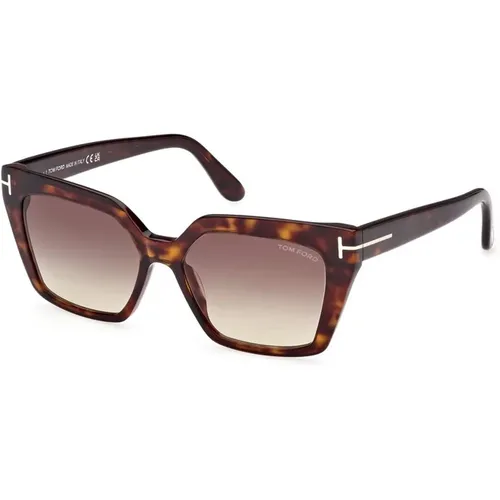 Quadratische Sonnenbrille in Grau - Tom Ford - Modalova