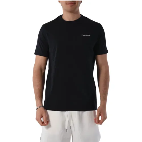 Cotton T-shirt with chest logo , male, Sizes: M, S, XL, L - Armani Exchange - Modalova